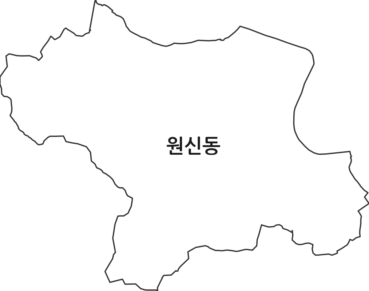 경기도 고양시 덕양구 원신동 행정동 행정구역 경계 지도