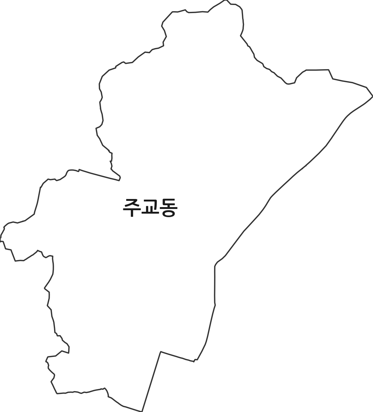 경기도 고양시 덕양구 주교동 행정동 행정구역 경계 지도