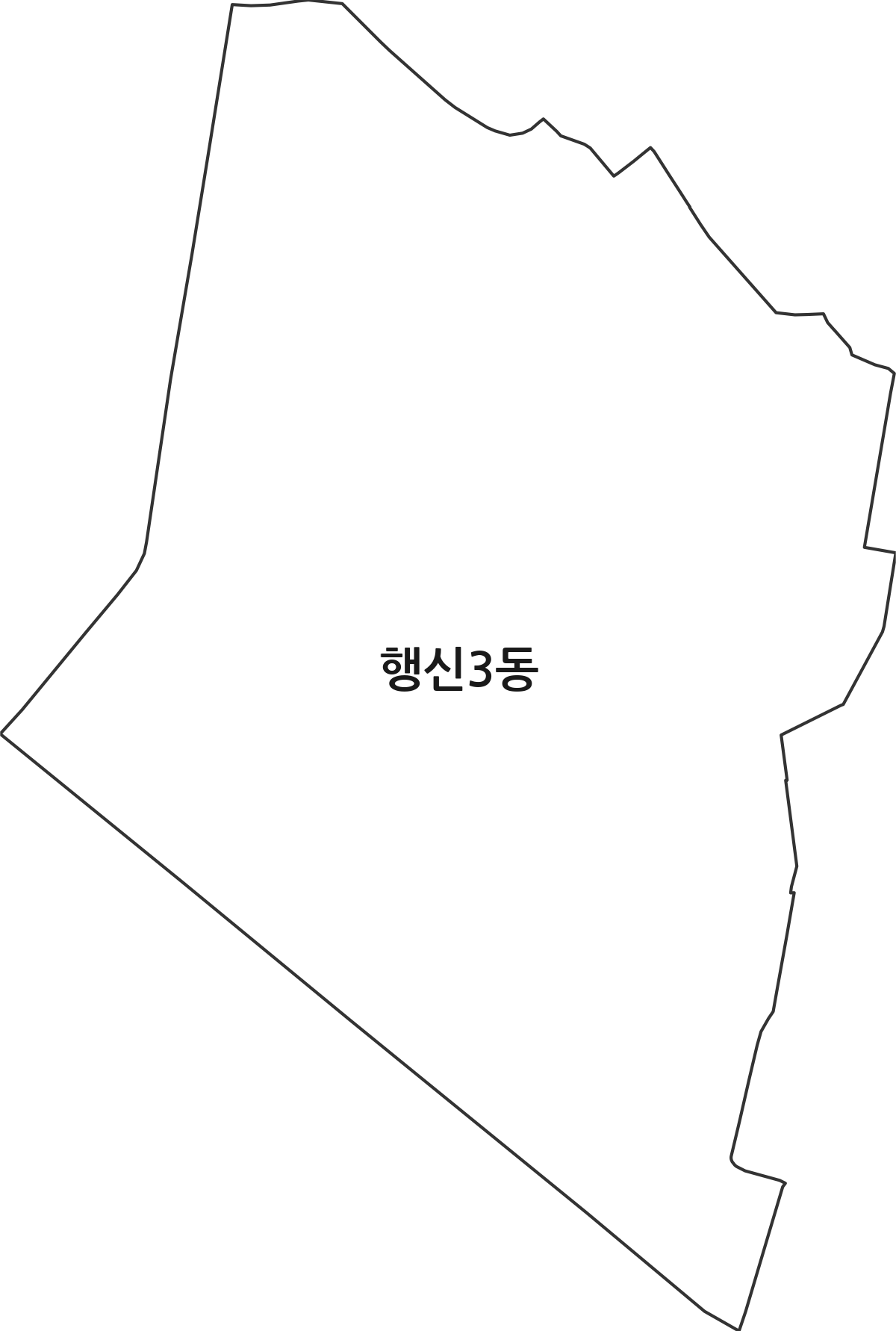 경기도 고양시 덕양구 행신3동 행정동 행정구역 경계 지도