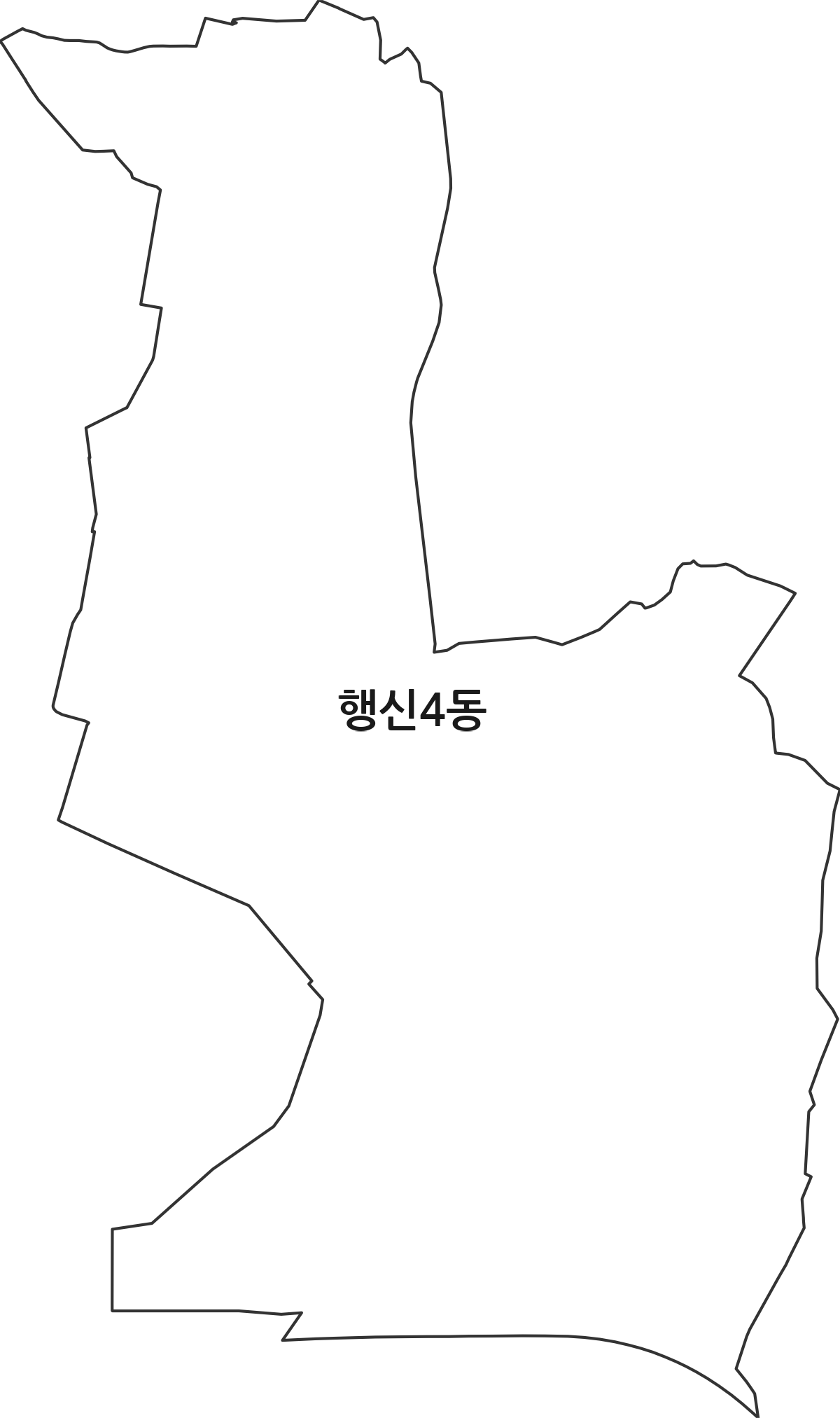 경기도 고양시 덕양구 행신4동 행정동 행정구역 경계 지도