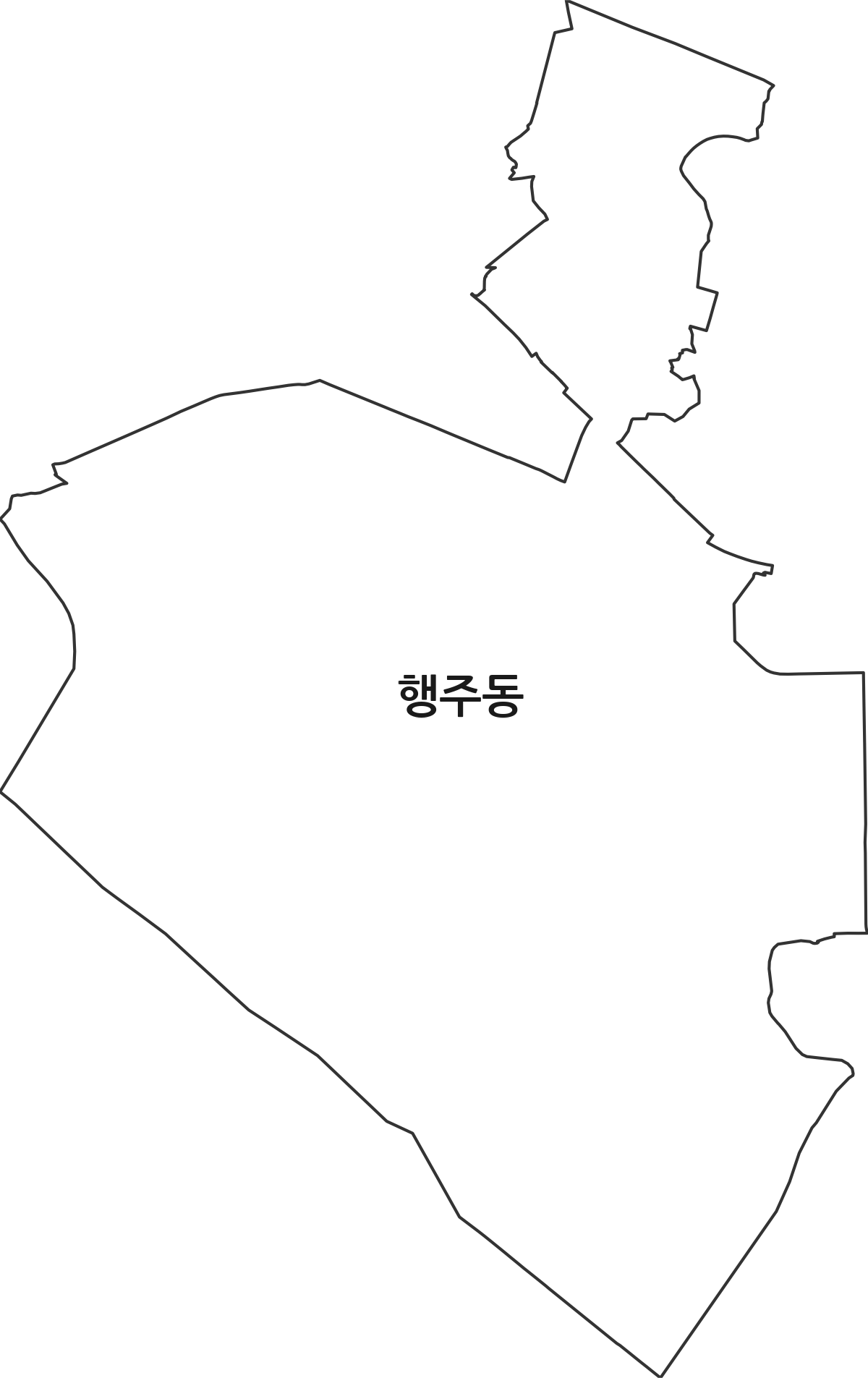 경기도 고양시 덕양구 행주동 행정동 행정구역 경계 지도