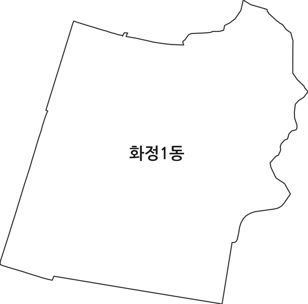 경기도 고양시 덕양구 화정1동 행정동 행정구역 경계 지도