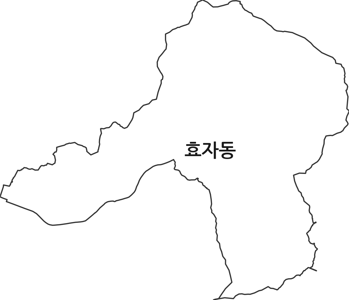 경기도 고양시 덕양구 효자동 행정동 행정구역 경계 지도