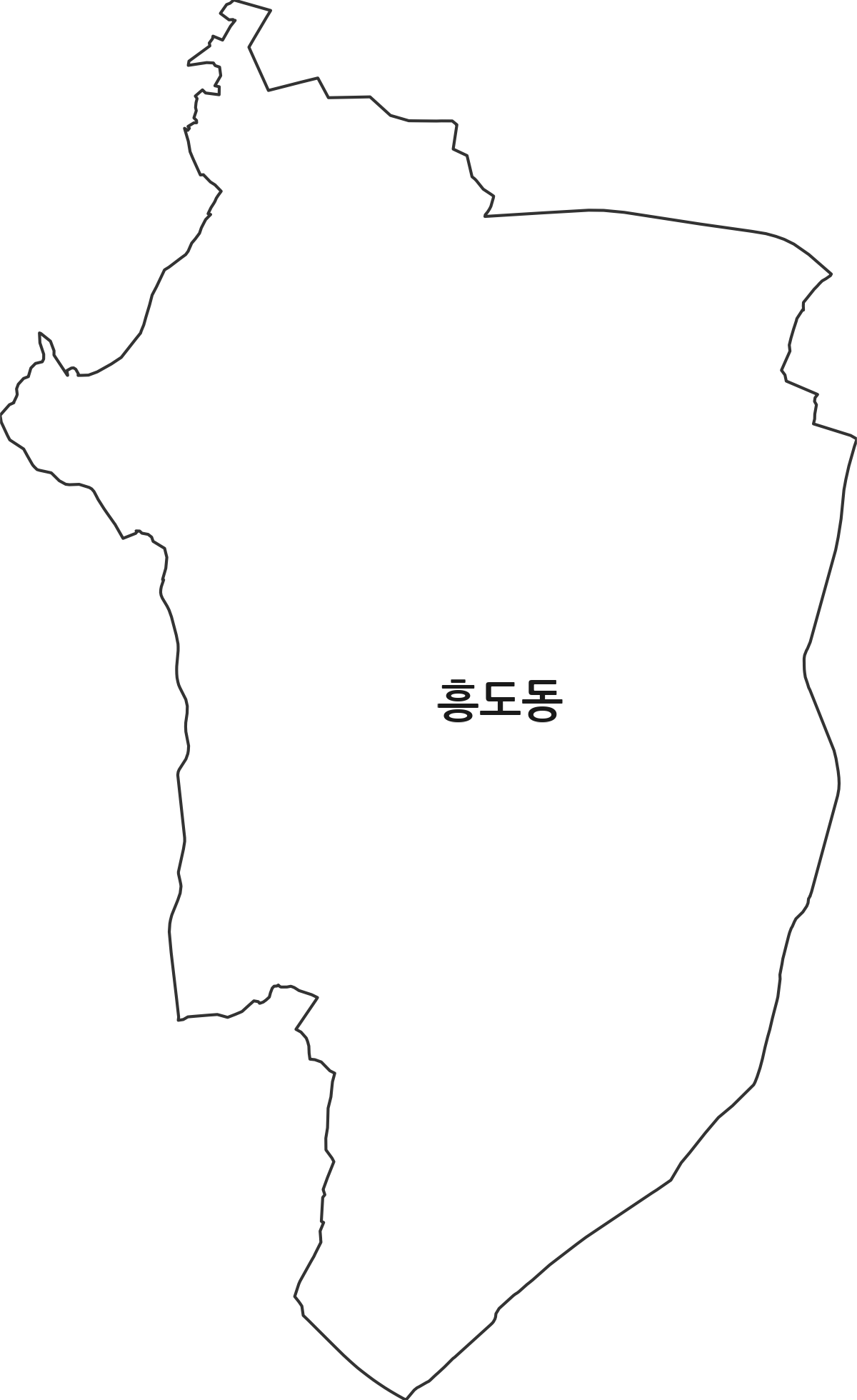 경기도 고양시 덕양구 흥도동 행정동 행정구역 경계 지도