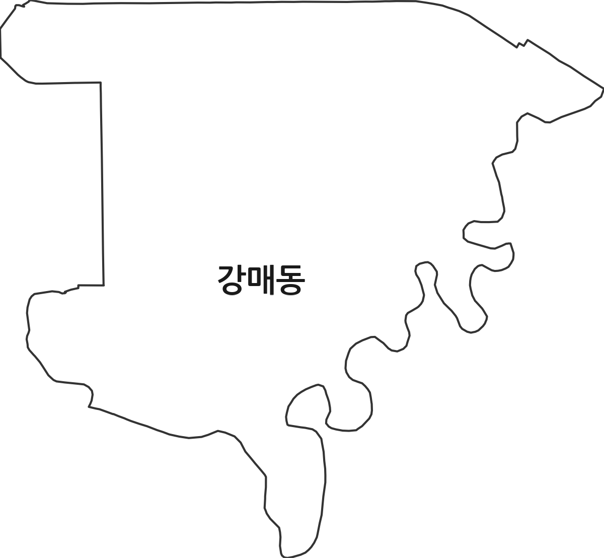 경기도 고양시 덕양구 강매동 법정동 행정구역 경계 지도