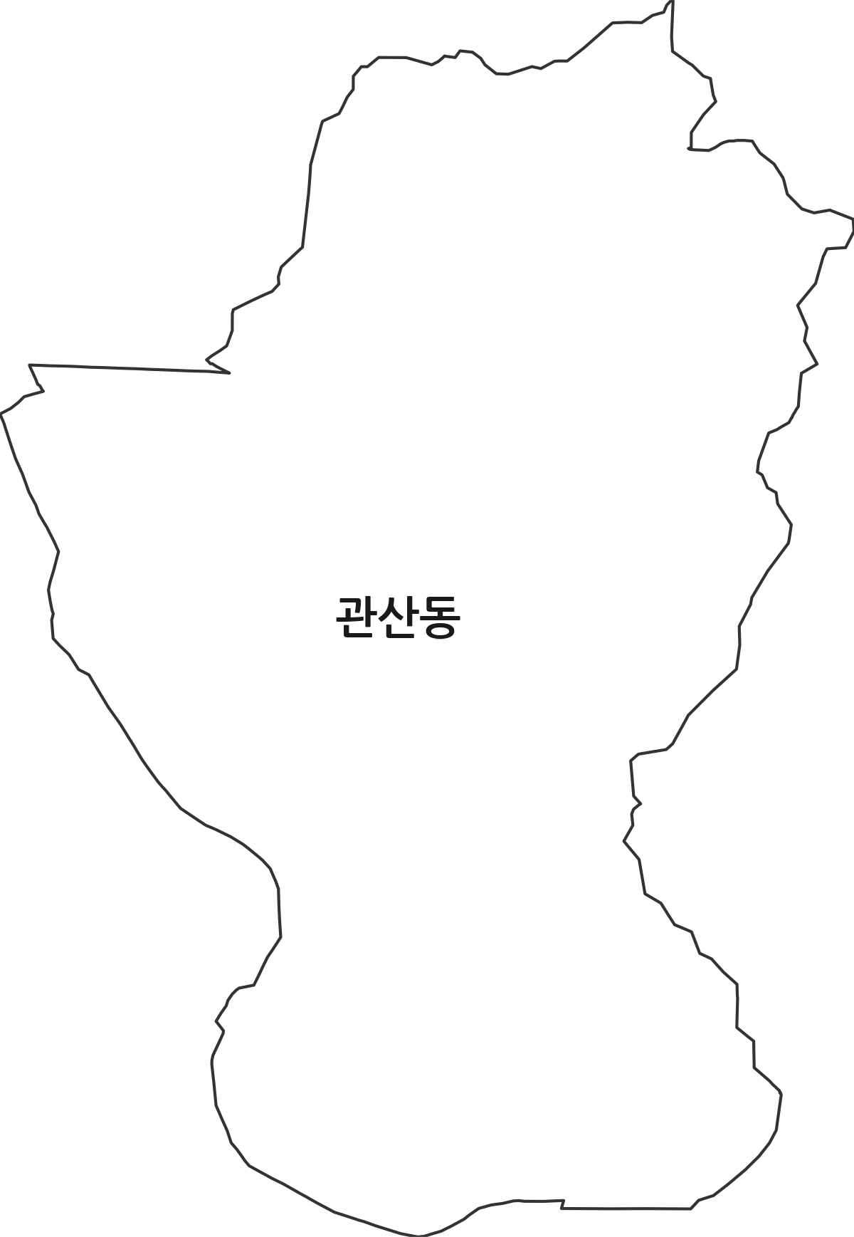 경기도 고양시 덕양구 관산동 법정동 행정구역 경계 지도