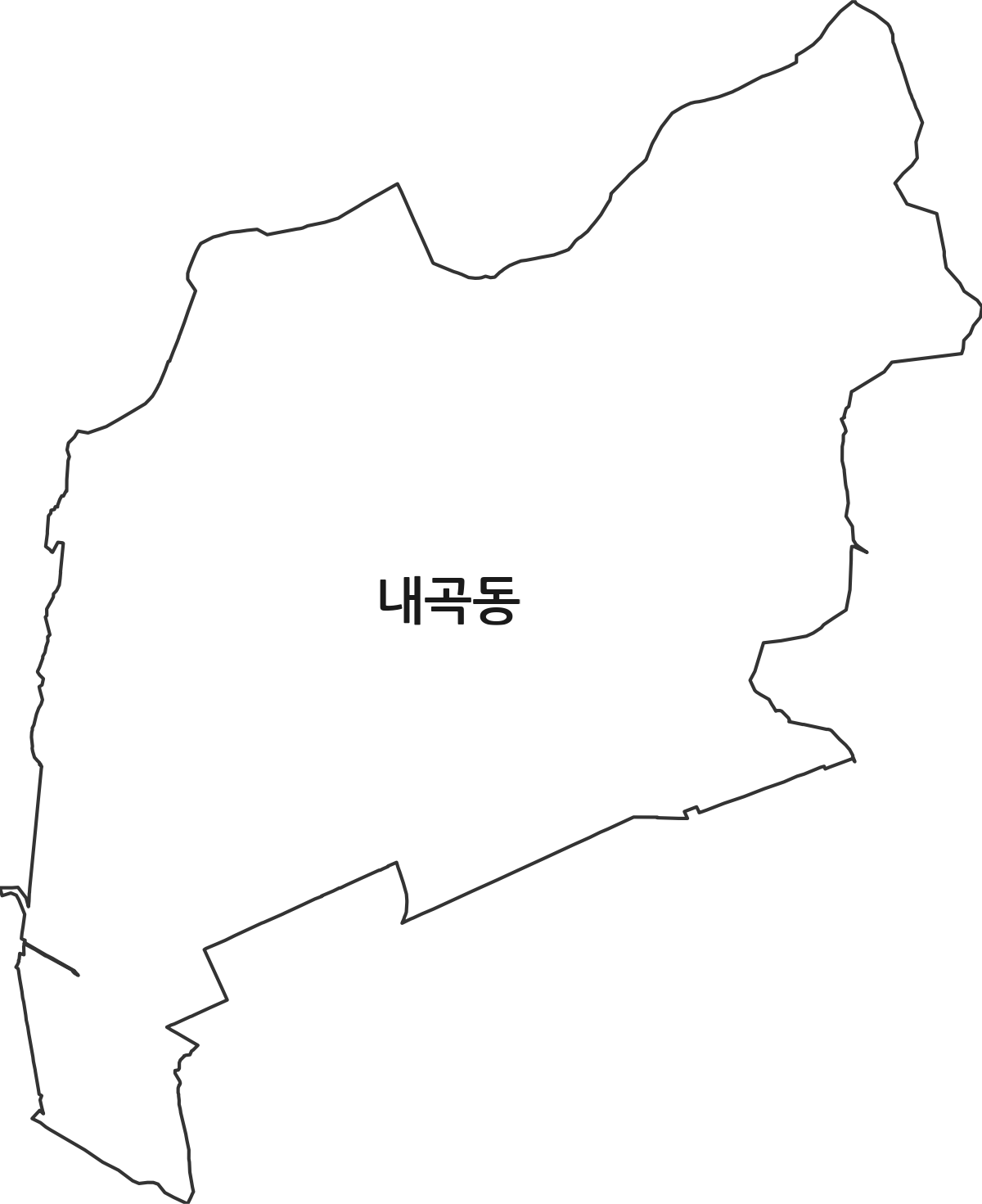 경기도 고양시 덕양구 내곡동 법정동 행정구역 경계 지도