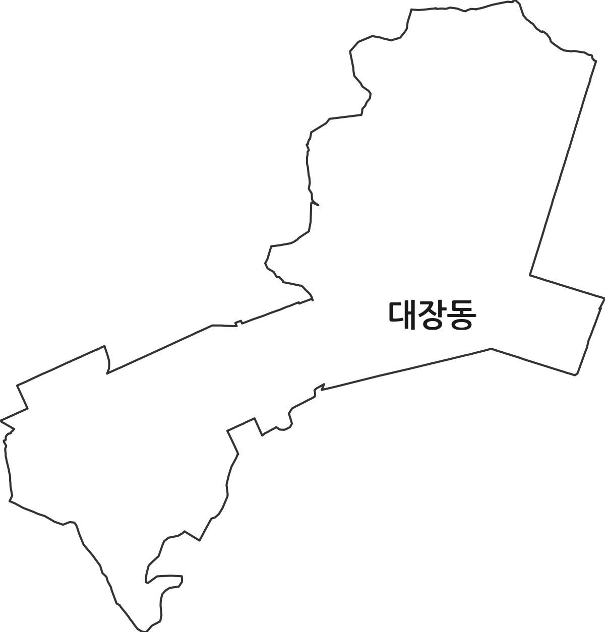 경기도 고양시 덕양구 대장동 법정동 행정구역 경계 지도