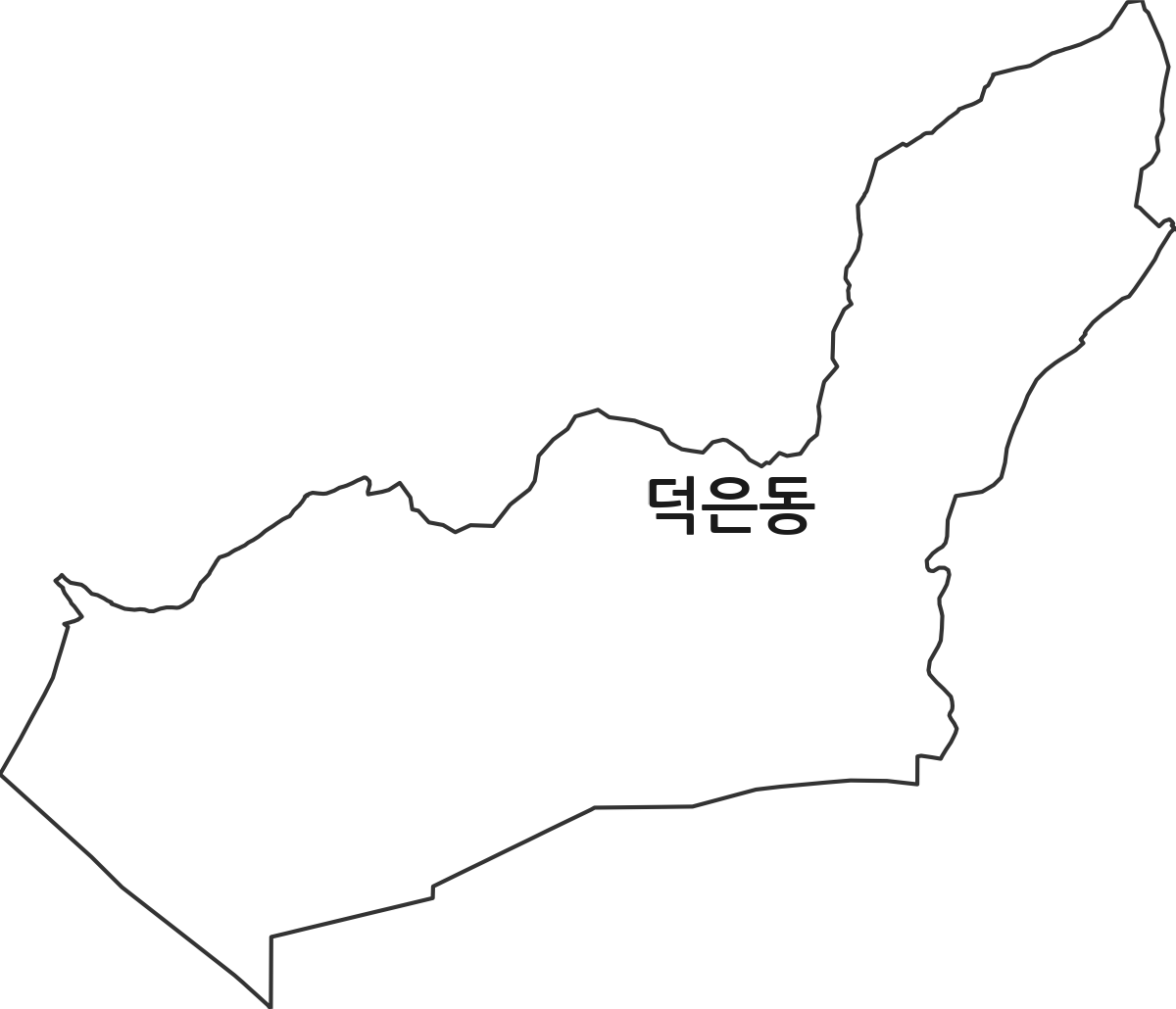 경기도 고양시 덕양구 덕은동 법정동 행정구역 경계 지도