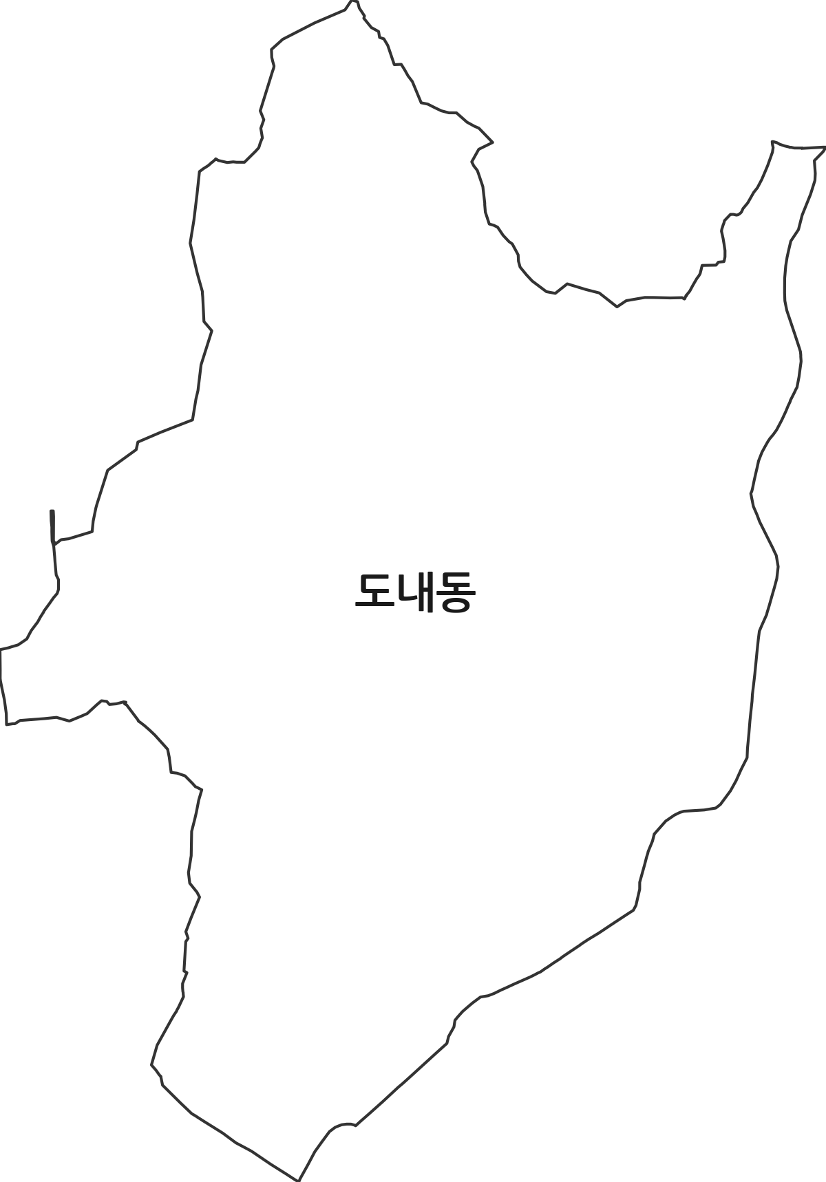 경기도 고양시 덕양구 도내동 법정동 행정구역 경계 지도