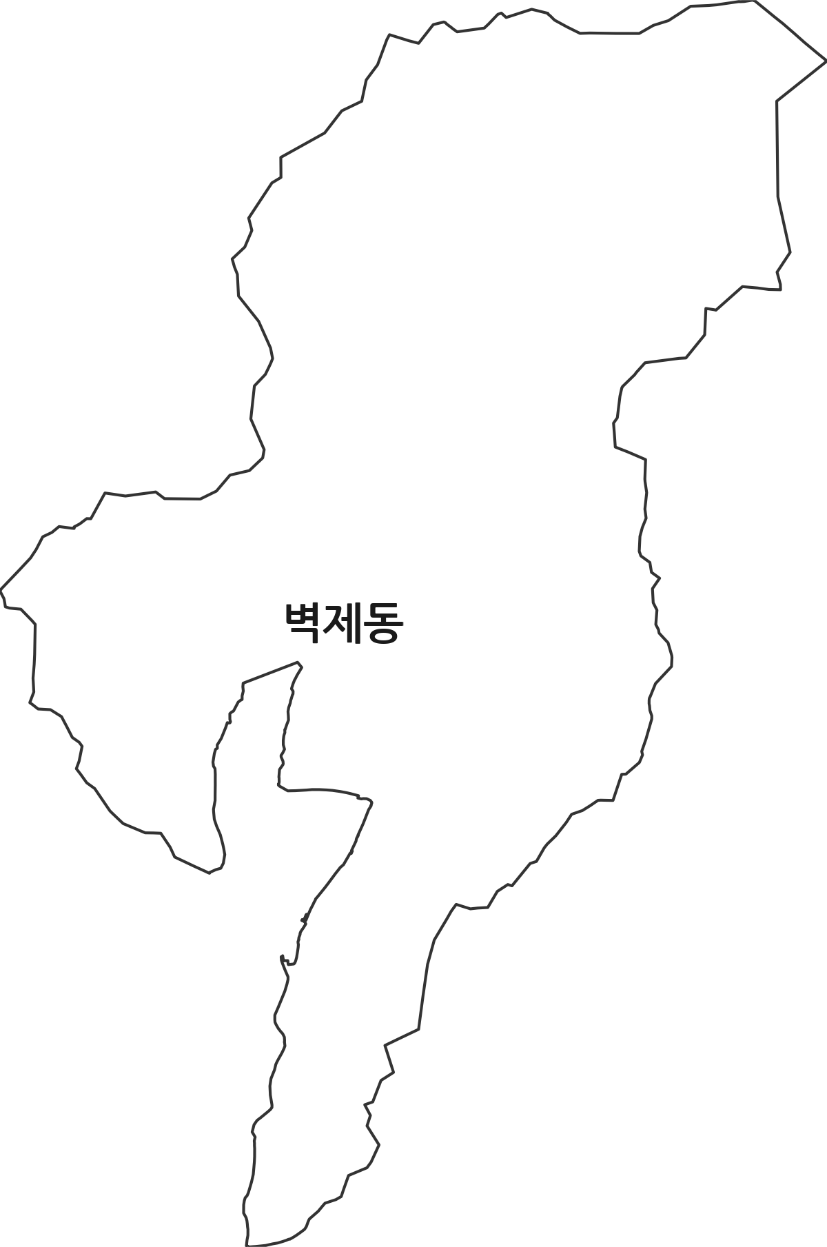 경기도 고양시 덕양구 벽제동 법정동 행정구역 경계 지도