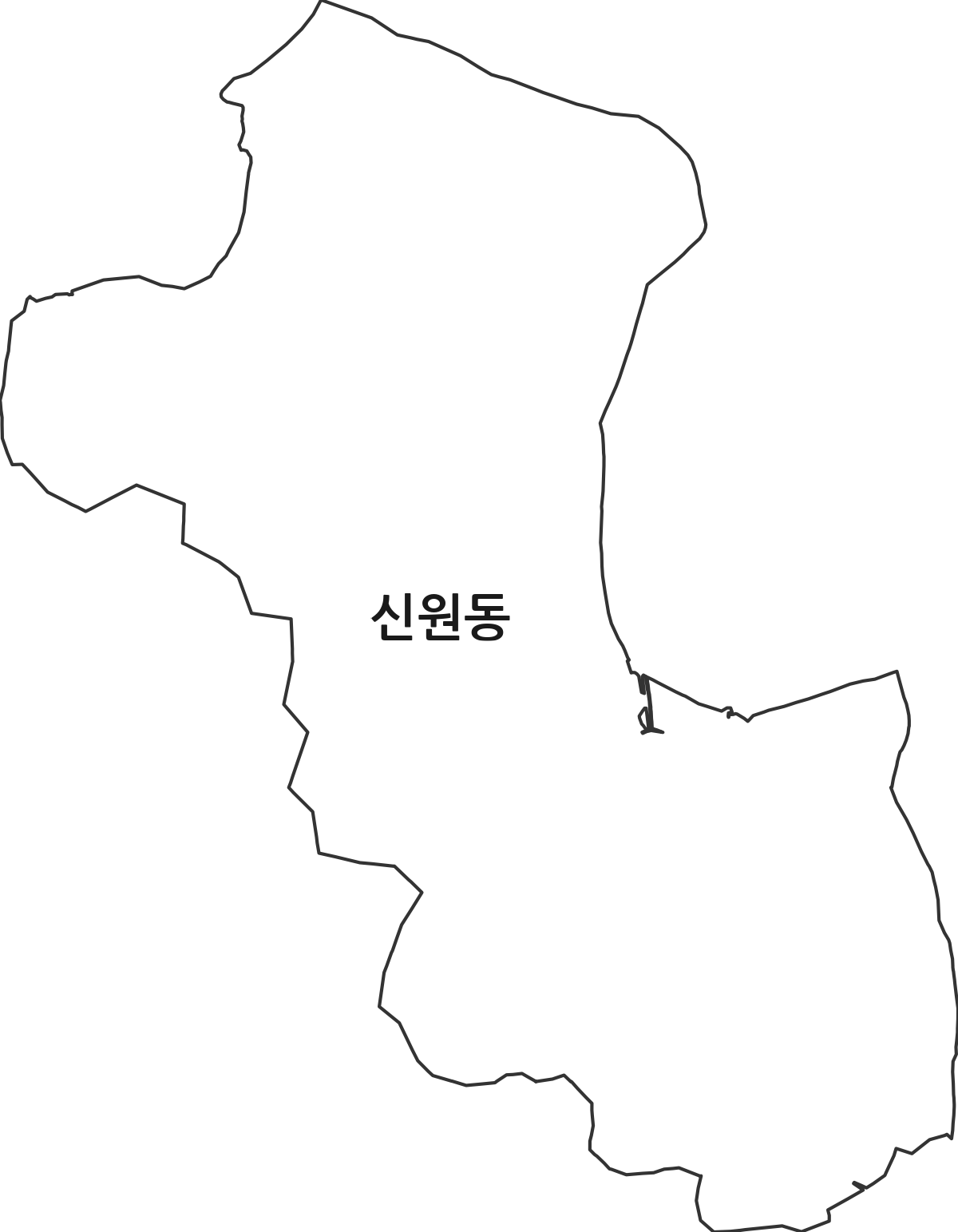 경기도 고양시 덕양구 신원동 법정동 행정구역 경계 지도