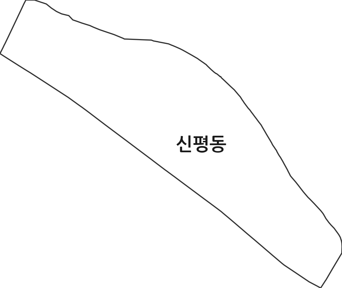 경기도 고양시 덕양구 신평동 법정동 행정구역 경계 지도