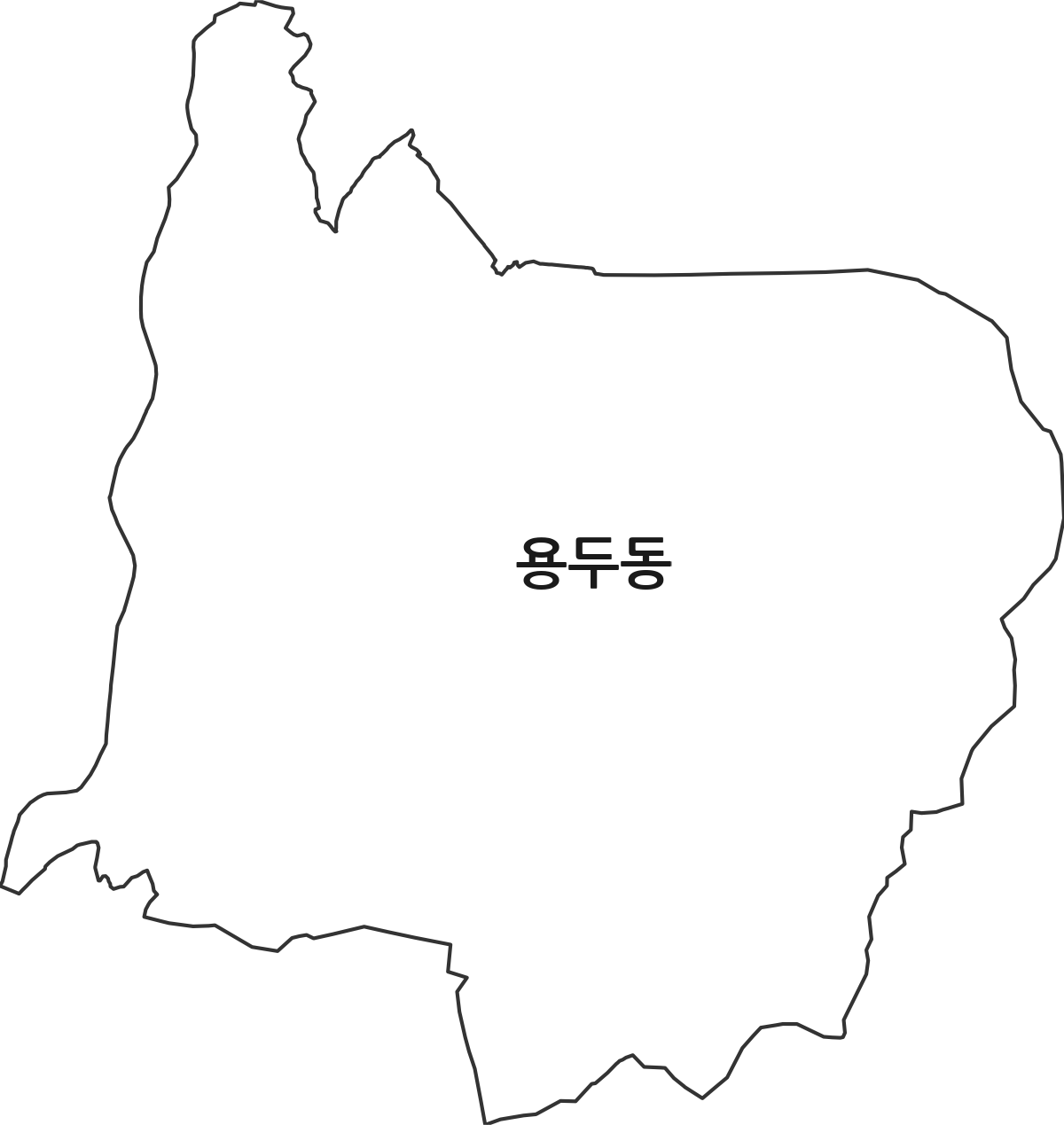 경기도 고양시 덕양구 용두동 법정동 행정구역 경계 지도