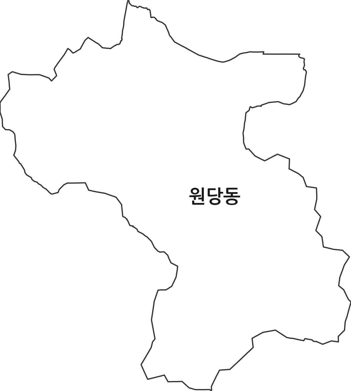경기도 고양시 덕양구 원당동 법정동 행정구역 경계 지도