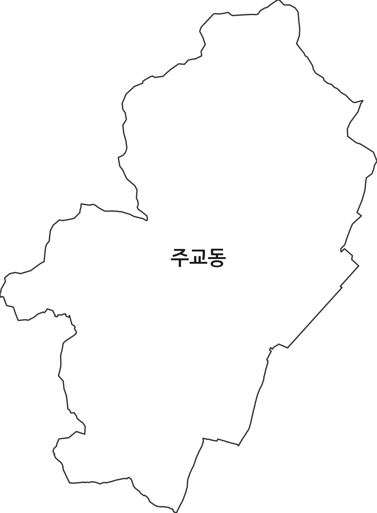 경기도 고양시 덕양구 주교동 법정동 행정구역 경계 지도