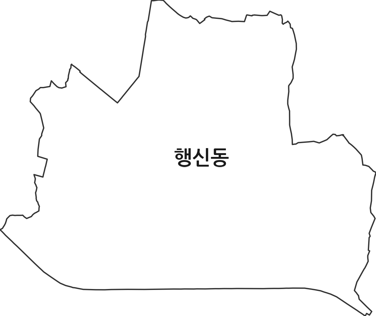 경기도 고양시 덕양구 행신동 법정동 행정구역 경계 지도