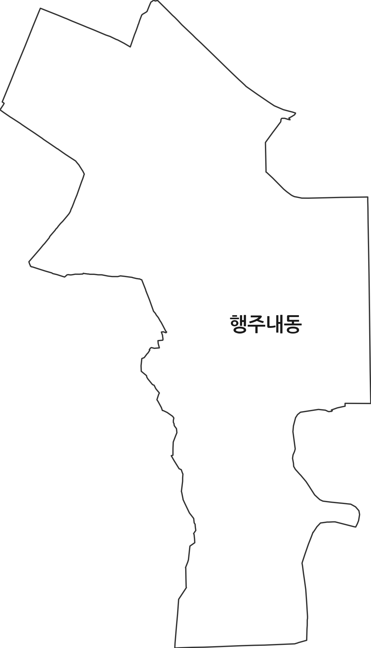 경기도 고양시 덕양구 행주내동 법정동 행정구역 경계 지도