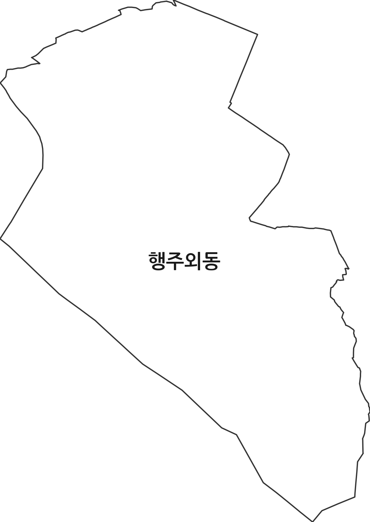 경기도 고양시 덕양구 행주외동 법정동 행정구역 경계 지도