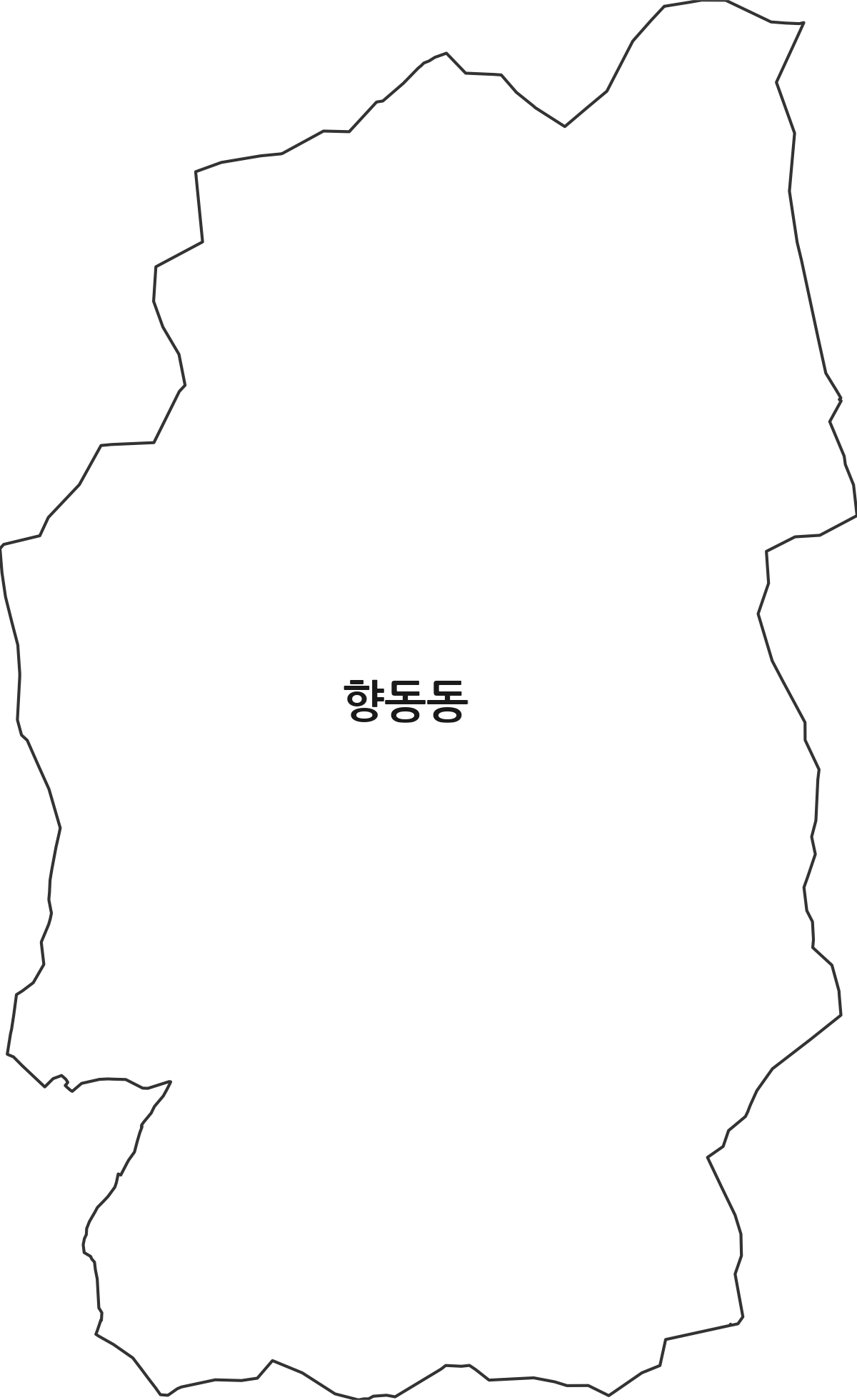 경기도 고양시 덕양구 향동동 법정동 행정구역 경계 지도