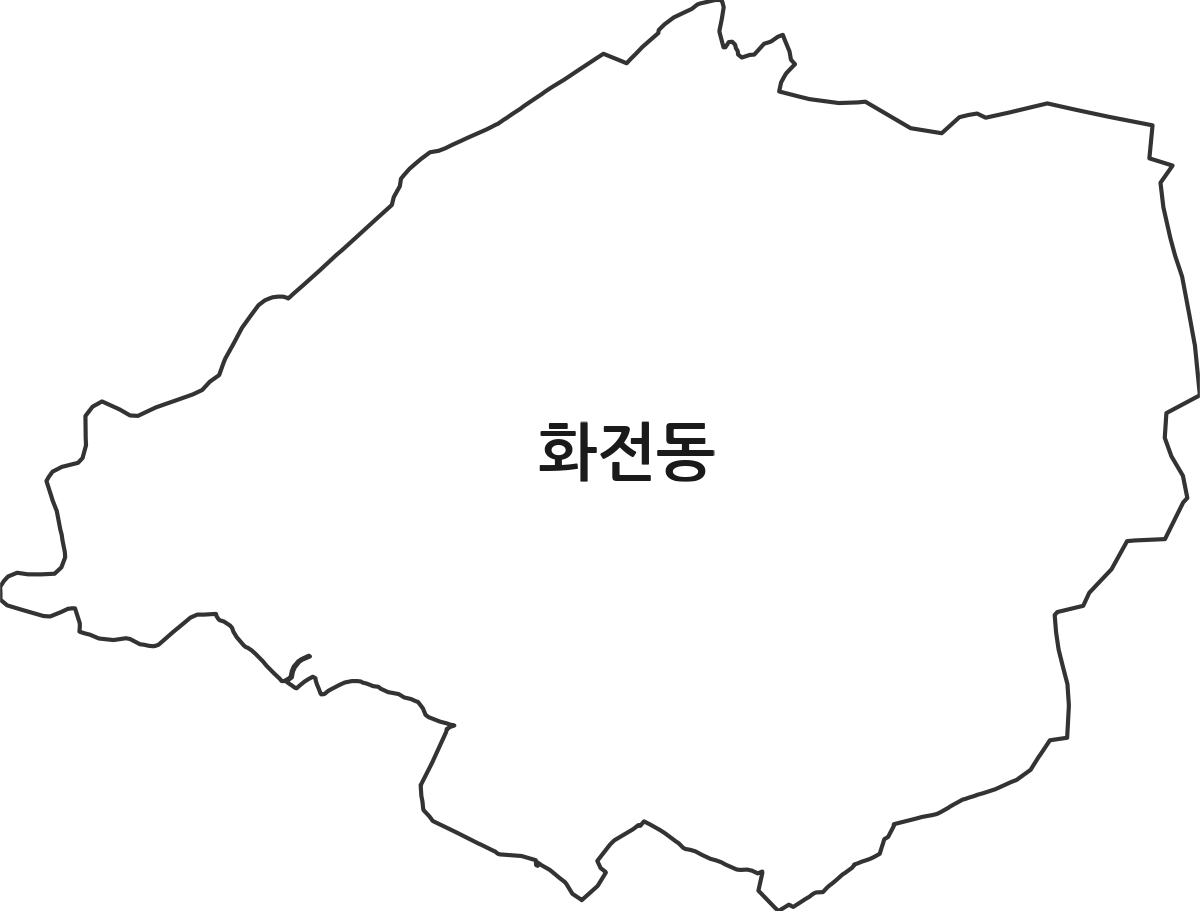 경기도 고양시 덕양구 화전동 법정동 행정구역 경계 지도