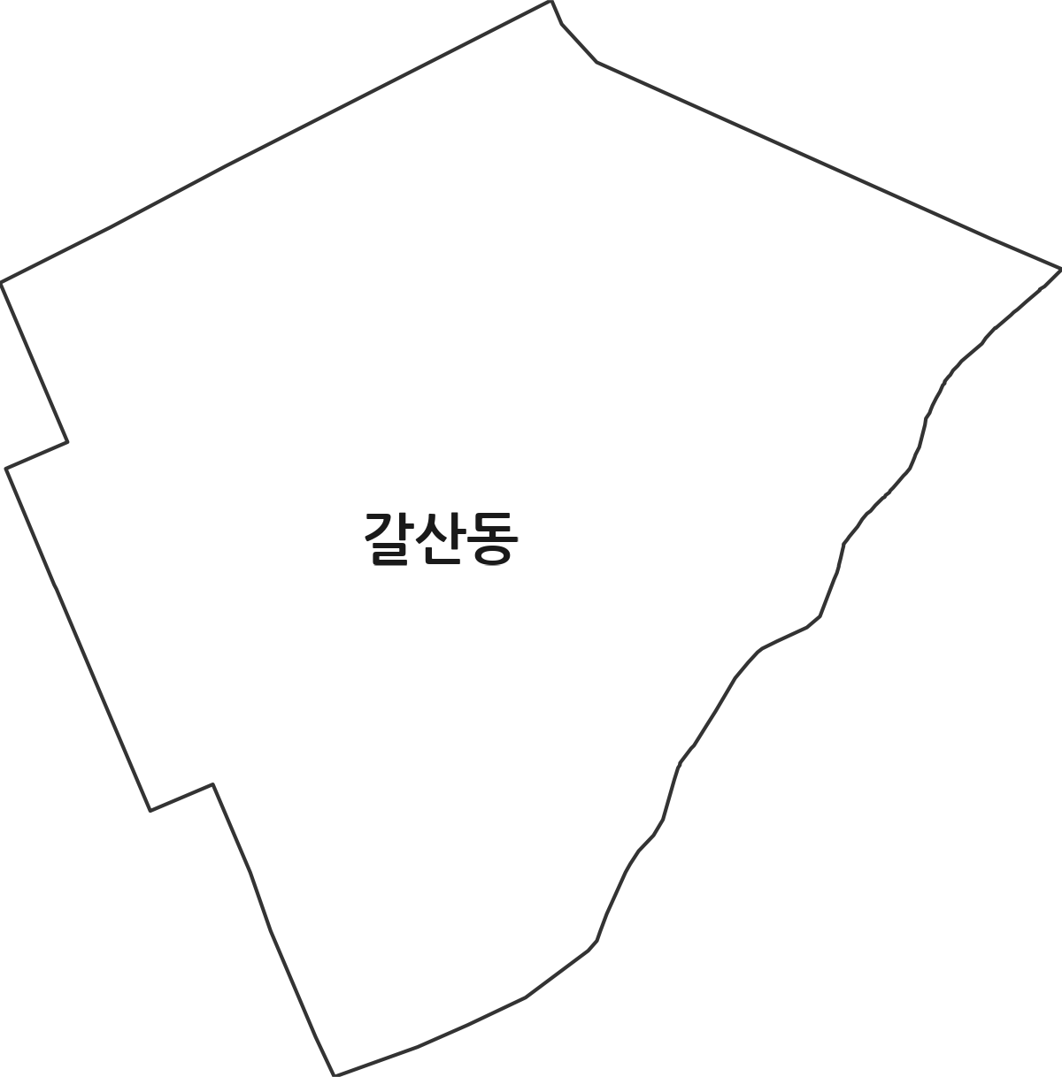 경기도 안양시 동안구 갈산동 행정동 행정구역 경계 지도