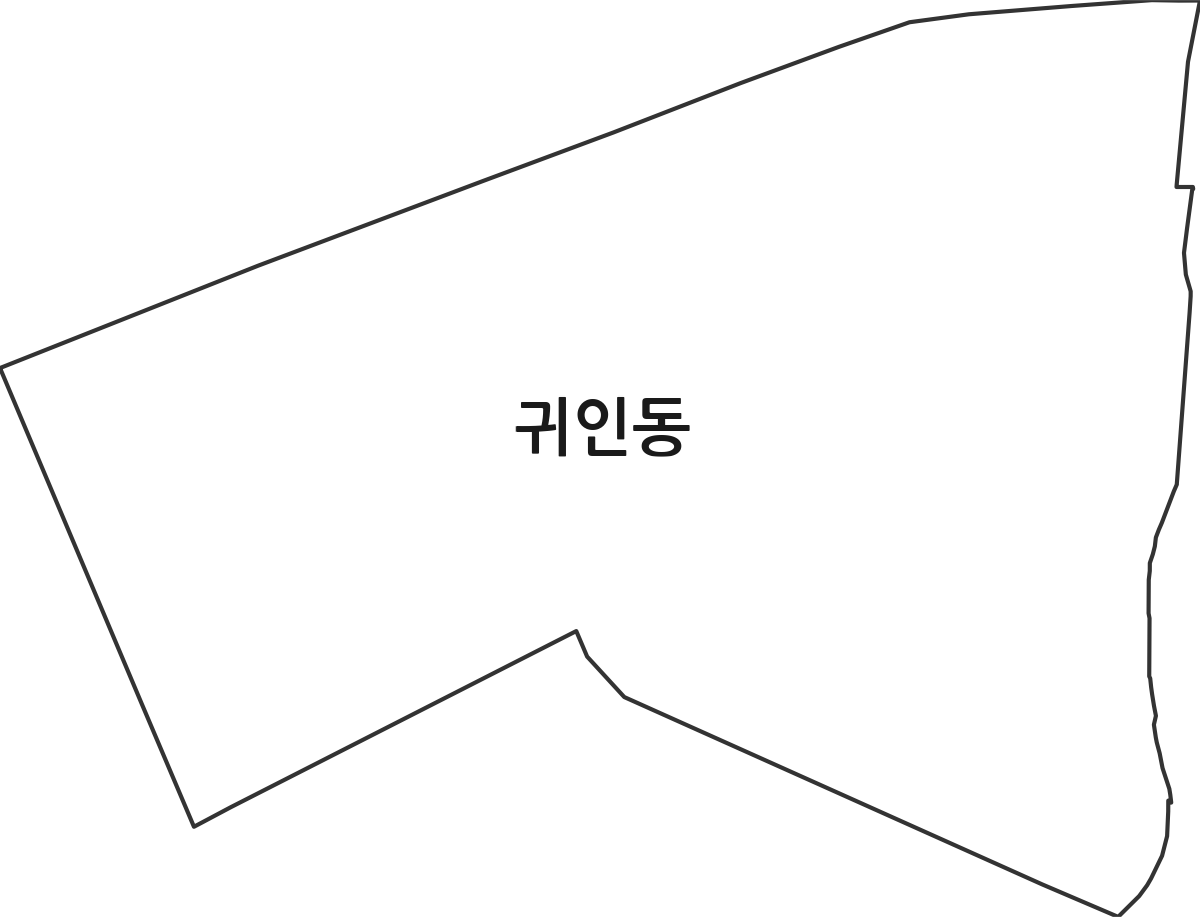 경기도 안양시 동안구 귀인동 행정동 행정구역 경계 지도