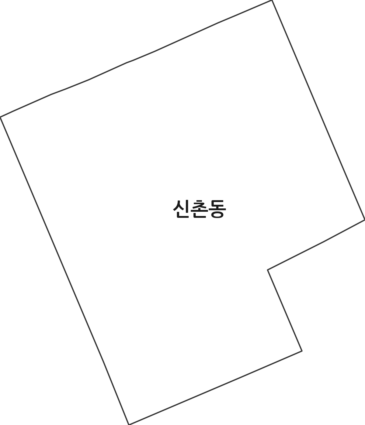 경기도 안양시 동안구 신촌동 행정동 행정구역 경계 지도