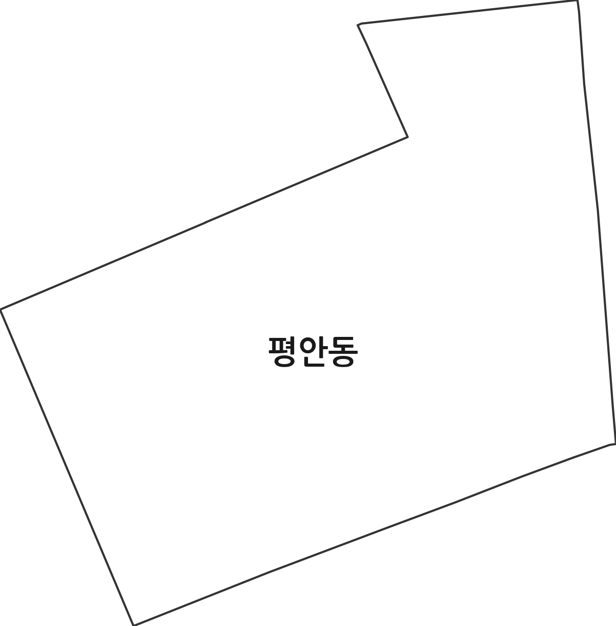 경기도 안양시 동안구 평안동 행정동 행정구역 경계 지도
