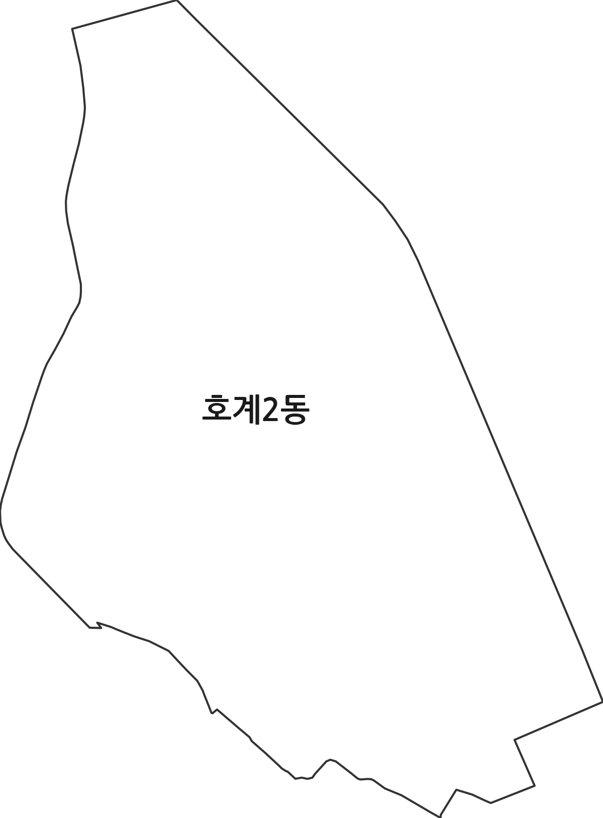 경기도 안양시 동안구 호계2동 행정동 행정구역 경계 지도