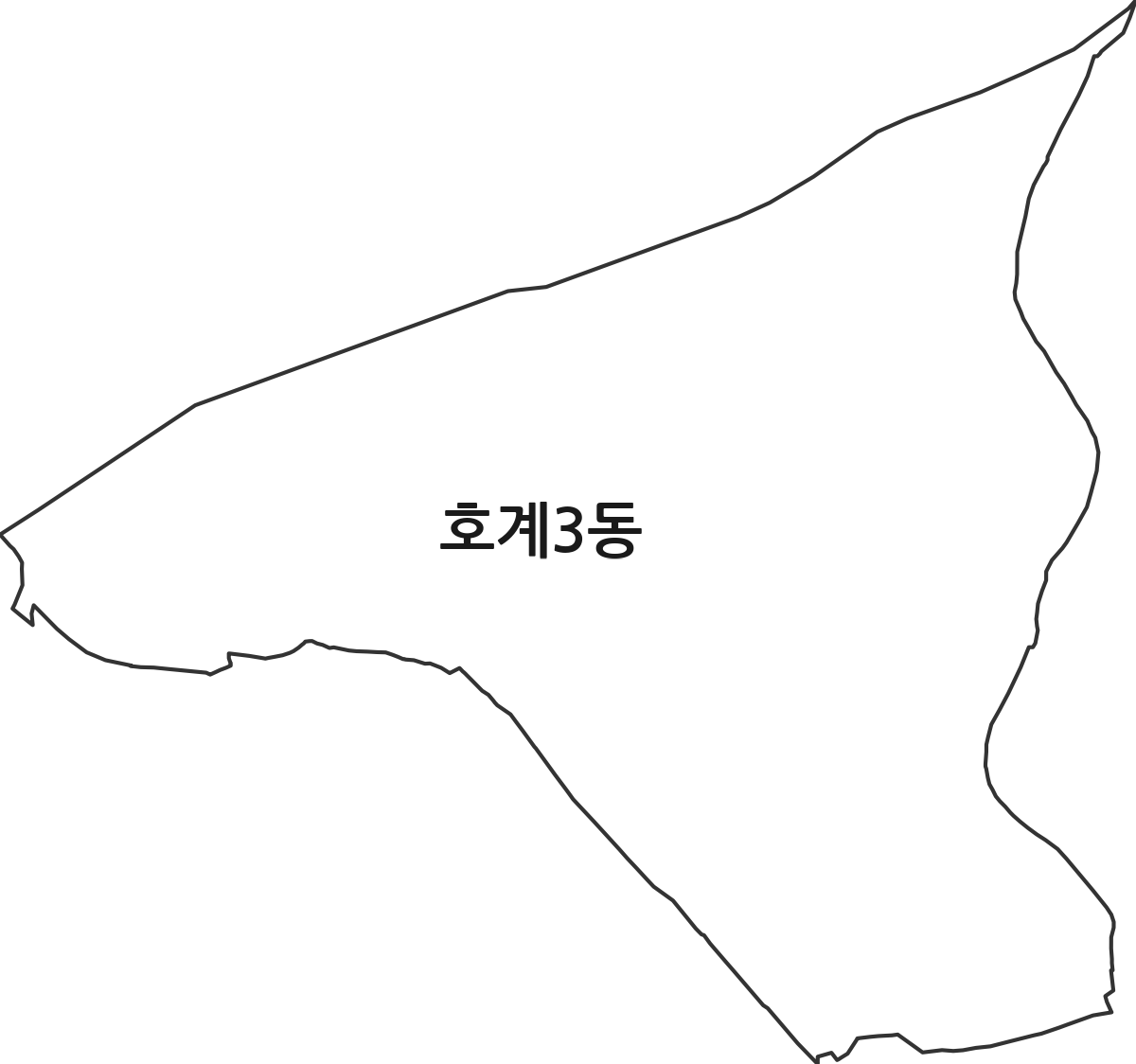 경기도 안양시 동안구 호계3동 행정동 행정구역 경계 지도