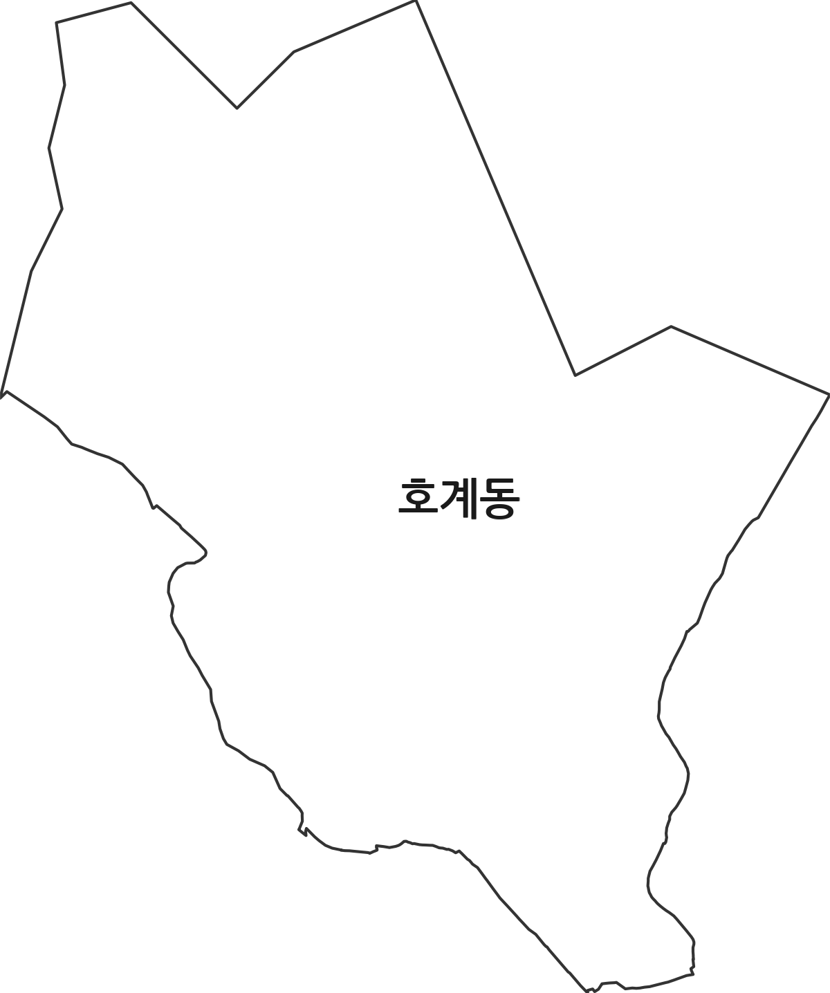 경기도 안양시 동안구 호계동 법정동 행정구역 경계 지도