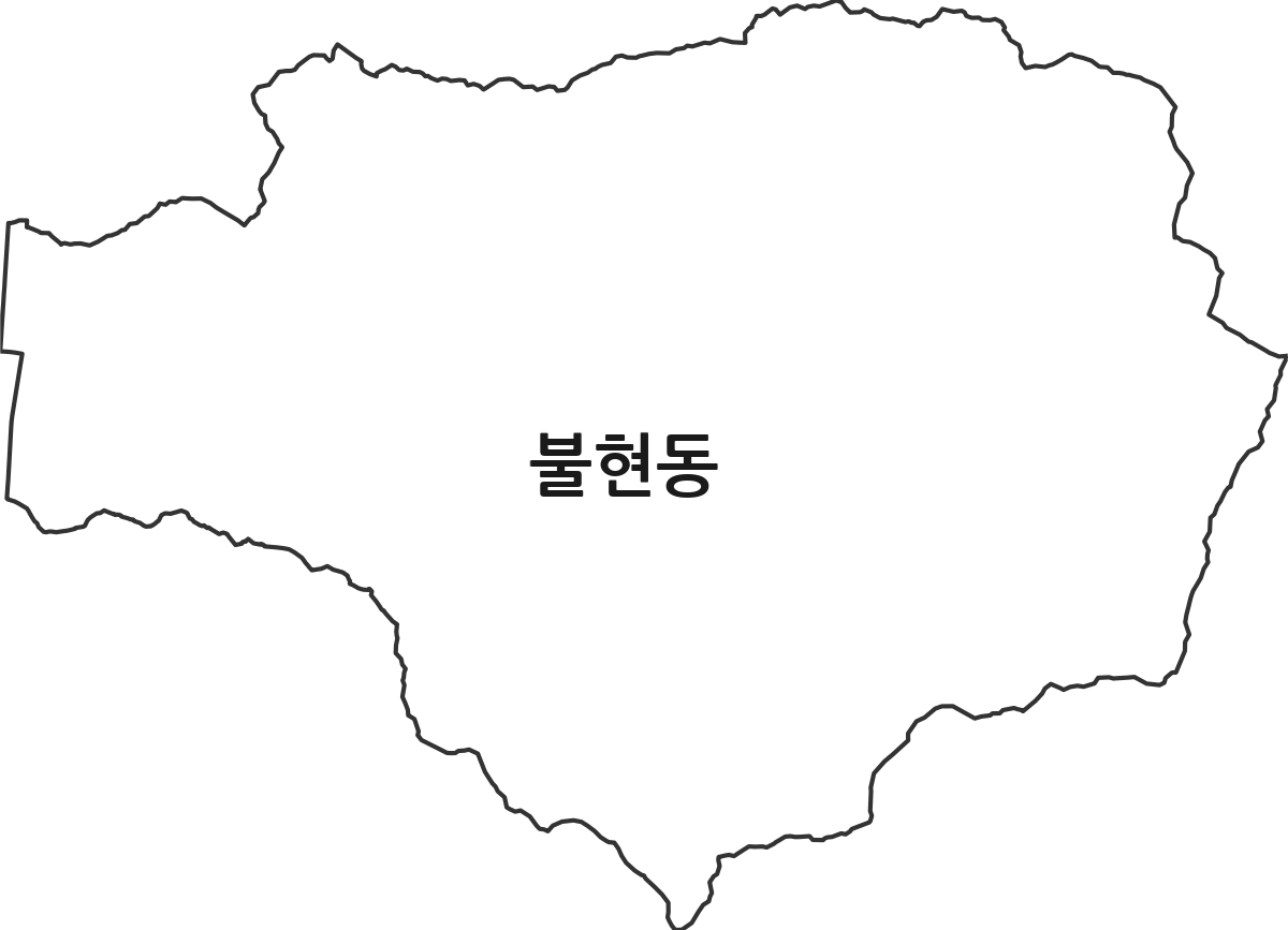 경기도 동두천시 불현동 행정동 행정구역 경계 지도