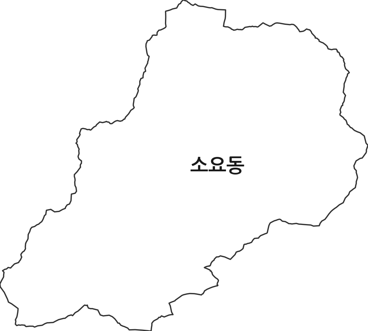 경기도 동두천시 소요동 행정동 행정구역 경계 지도
