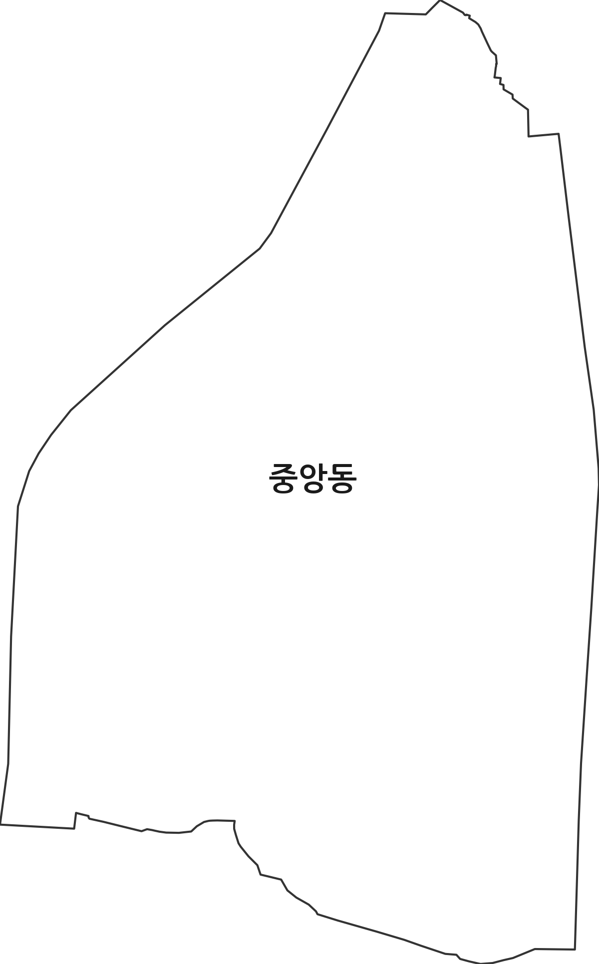 경기도 동두천시 중앙동 행정동 행정구역 경계 지도