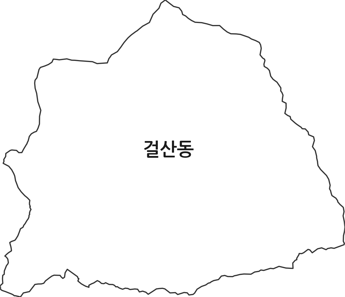 경기도 동두천시 걸산동 법정동 행정구역 경계 지도