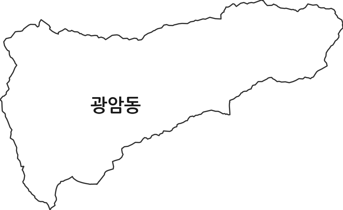 경기도 동두천시 광암동 법정동 행정구역 경계 지도