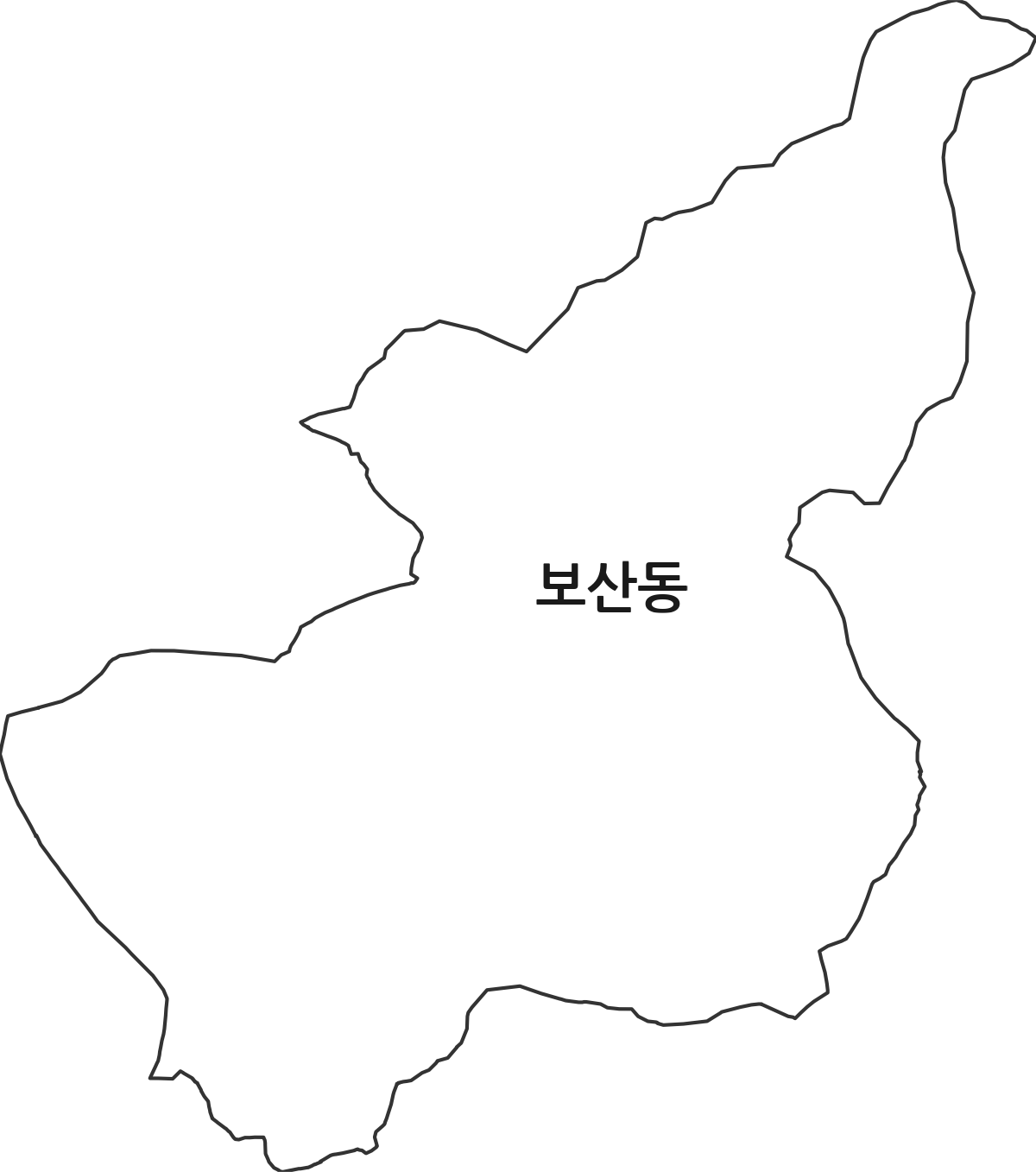 경기도 동두천시 보산동 법정동 행정구역 경계 지도