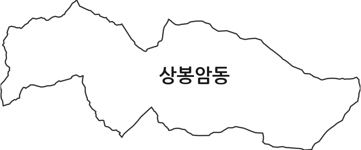 경기도 동두천시 상봉암동 법정동 행정구역 경계 지도