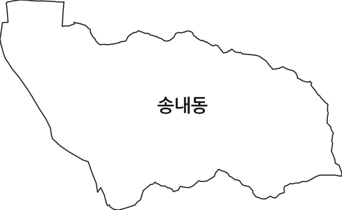 경기도 동두천시 송내동 법정동 행정구역 경계 지도