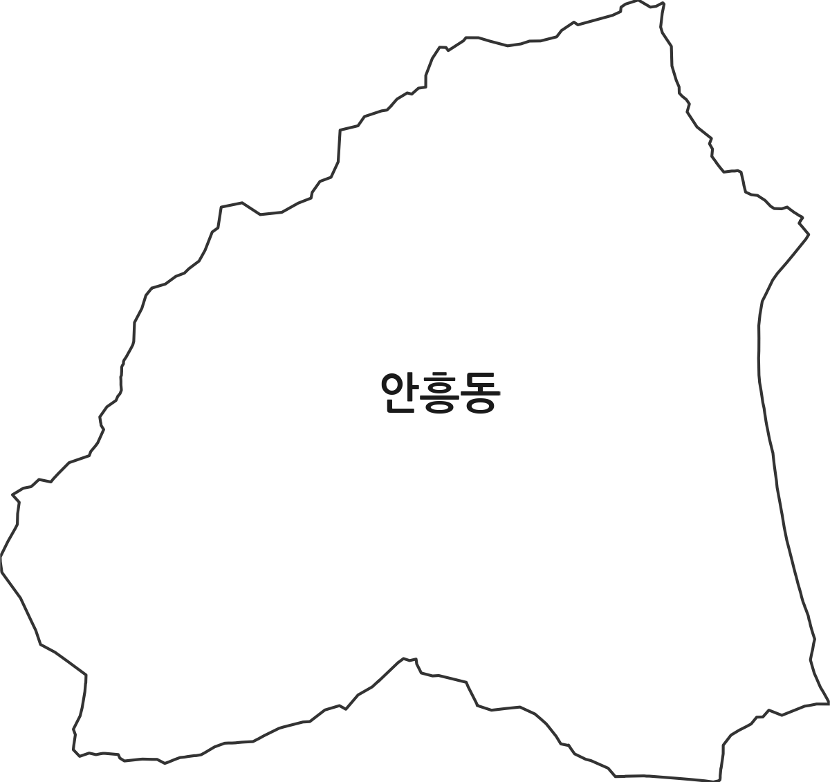 경기도 동두천시 안흥동 법정동 행정구역 경계 지도