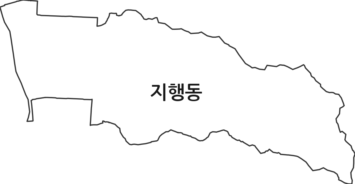 경기도 동두천시 지행동 법정동 행정구역 경계 지도
