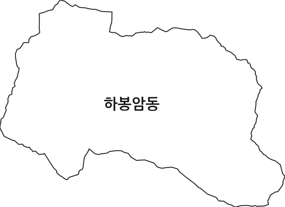경기도 동두천시 하봉암동 법정동 행정구역 경계 지도