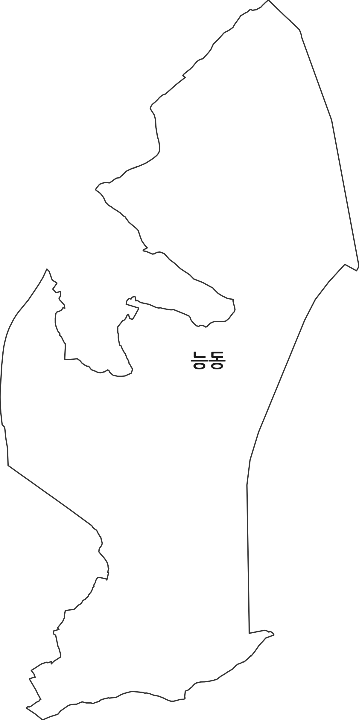 경기도 화성시 동탄구 능동 법정동 행정구역 경계 지도