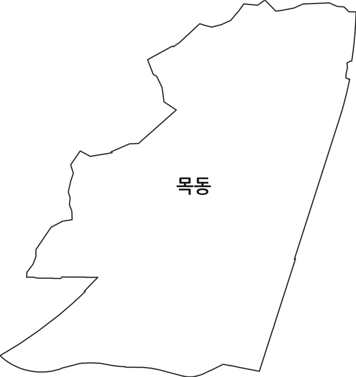 경기도 화성시 동탄구 목동 법정동 행정구역 경계 지도