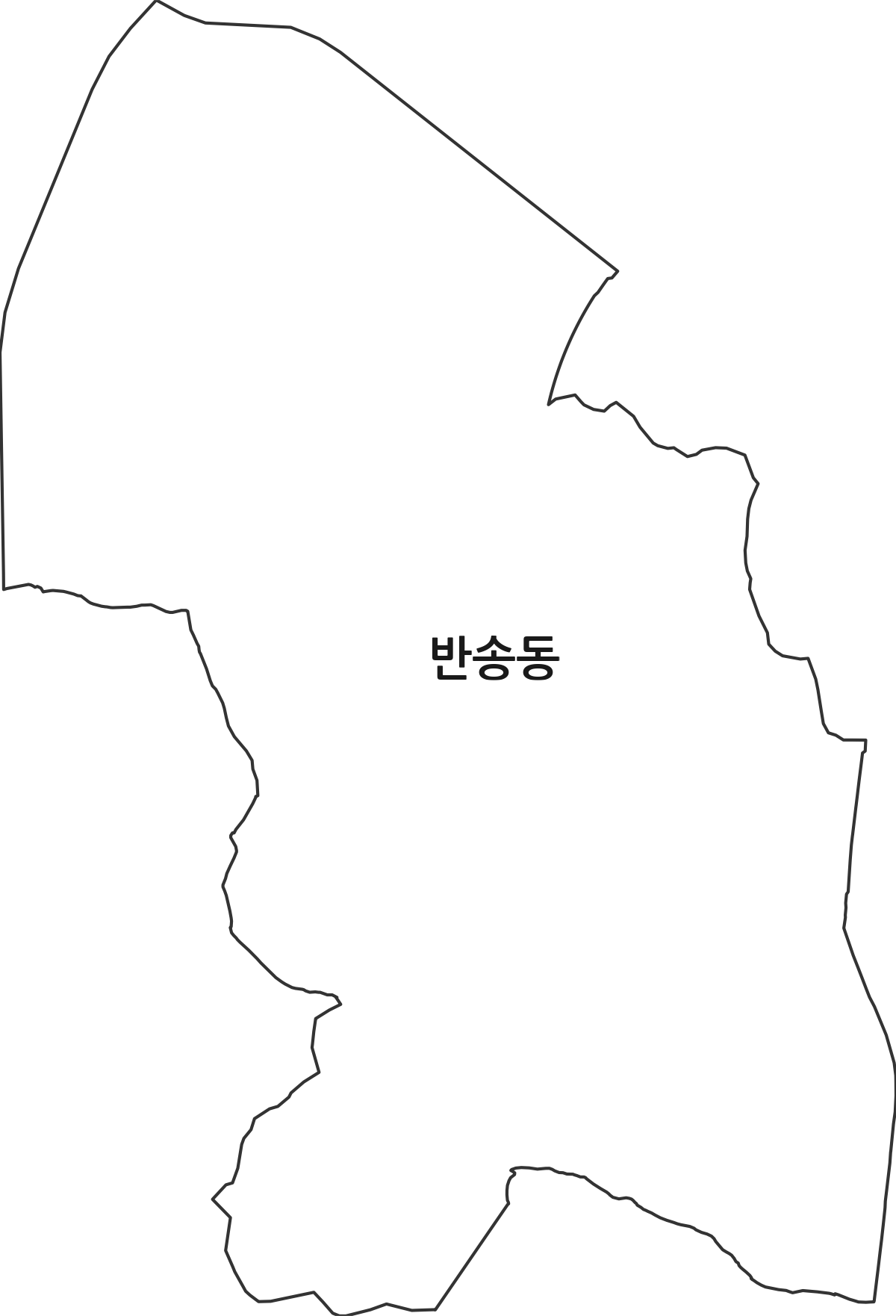 경기도 화성시 동탄구 반송동 법정동 행정구역 경계 지도