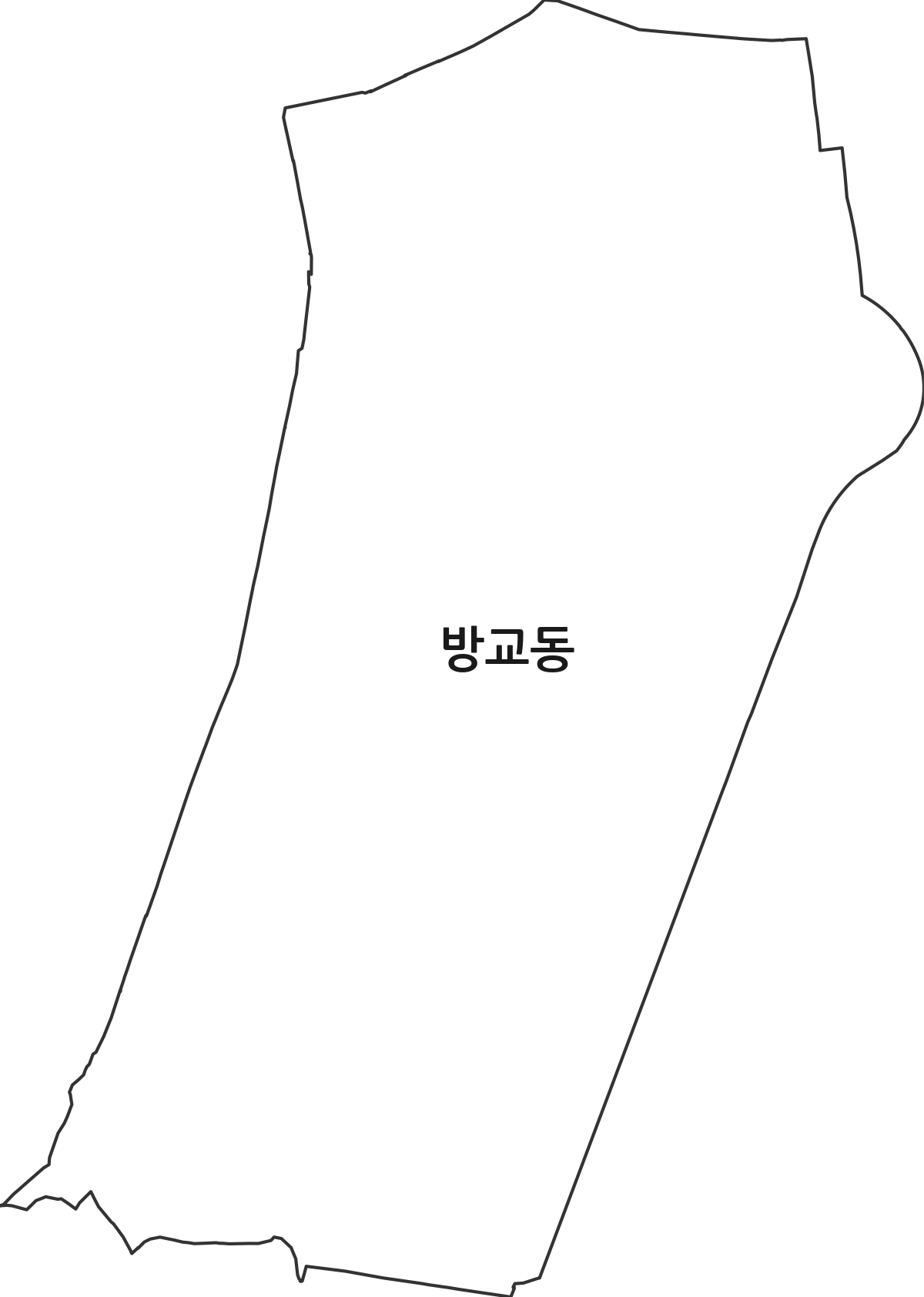 경기도 화성시 동탄구 방교동 법정동 행정구역 경계 지도