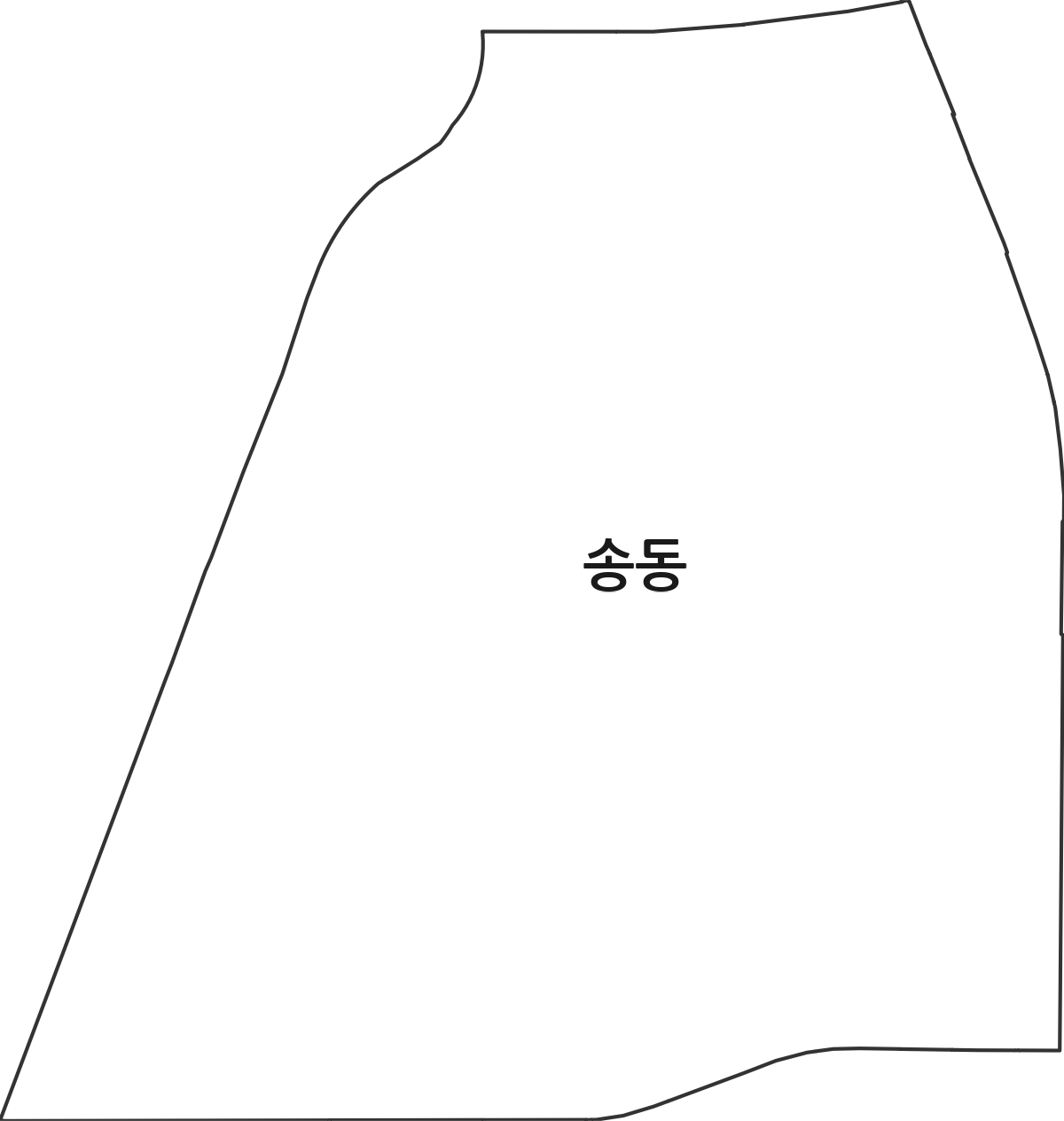 경기도 화성시 동탄구 송동 법정동 행정구역 경계 지도