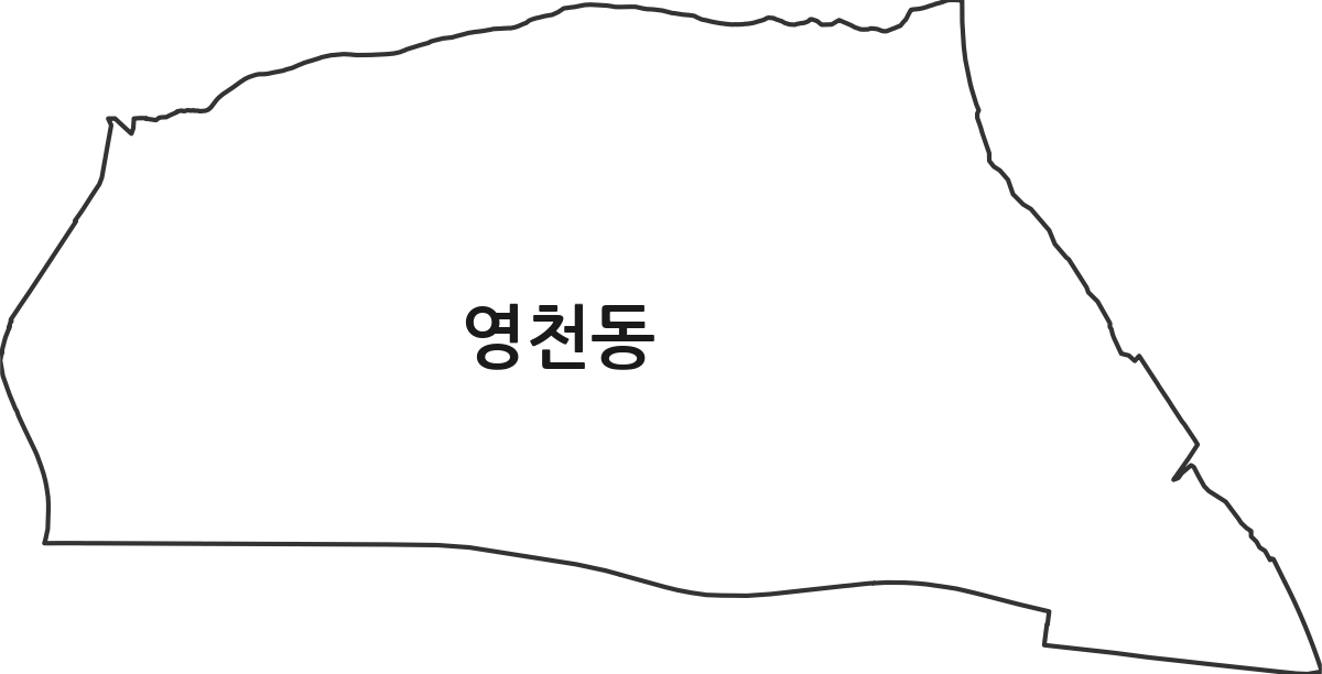 경기도 화성시 동탄구 영천동 법정동 행정구역 경계 지도