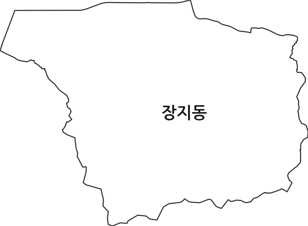 경기도 화성시 동탄구 장지동 법정동 행정구역 경계 지도